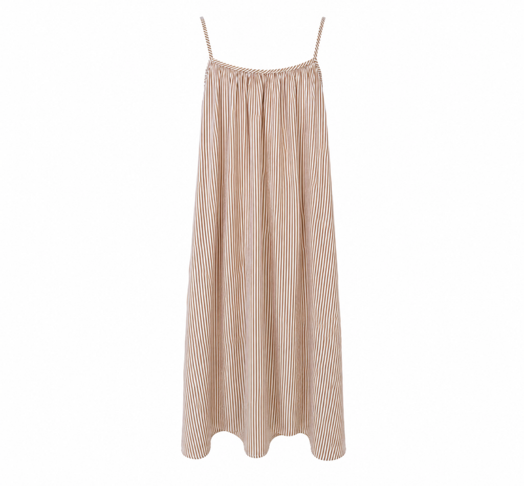 Black Colour Catherine Strap Dress –  Camel