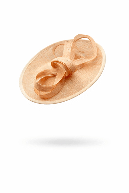 Failsworth Soft Peach Sinamay Fascinator