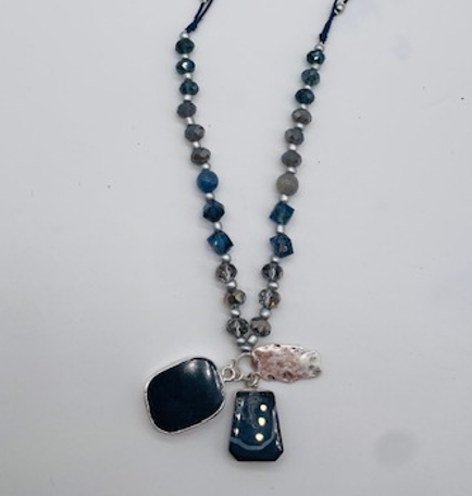 ENVY Long Beaded and Charmed Necklace