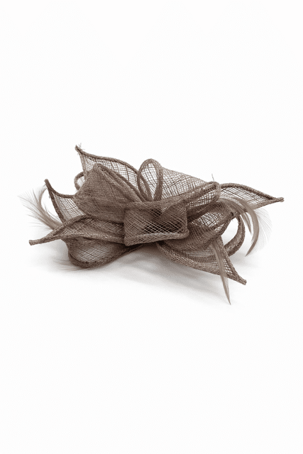 Failsworth Fawn Sinamay Clasp Fascinator