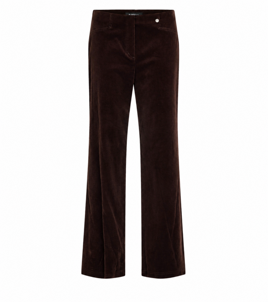 Robell Toffee Corduroy Pull-On Trousers