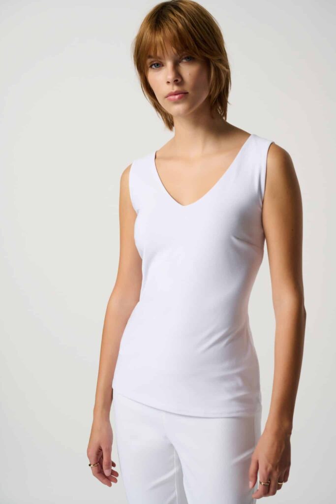 Joseph Ribkoff Classic V-Neck Cami White