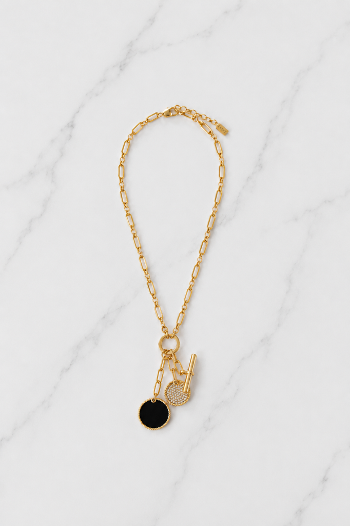 Envy Gold Multi Charm Statement Necklace