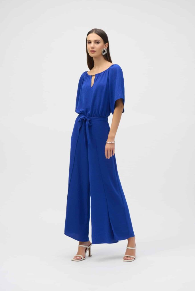Joseph Ribkoff Gauze Off-Shoulder Culotte Jumpsuit