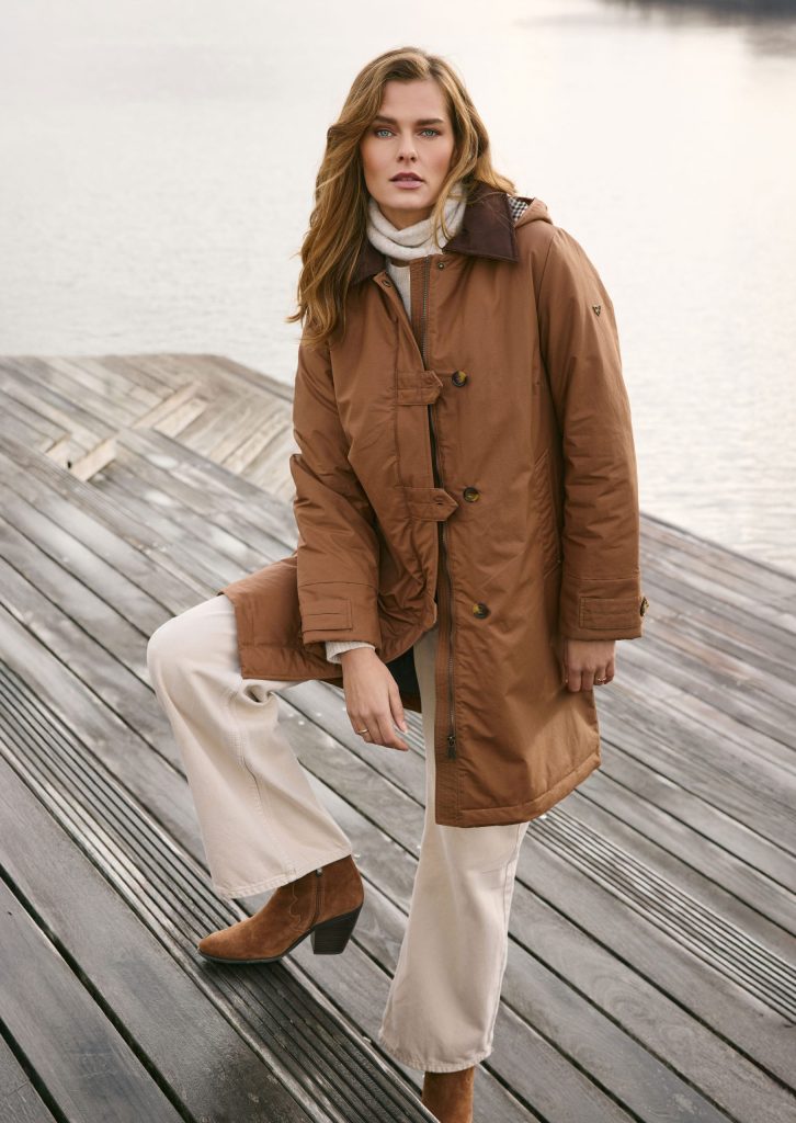 Frandsen Brown Padded Longline Jacket