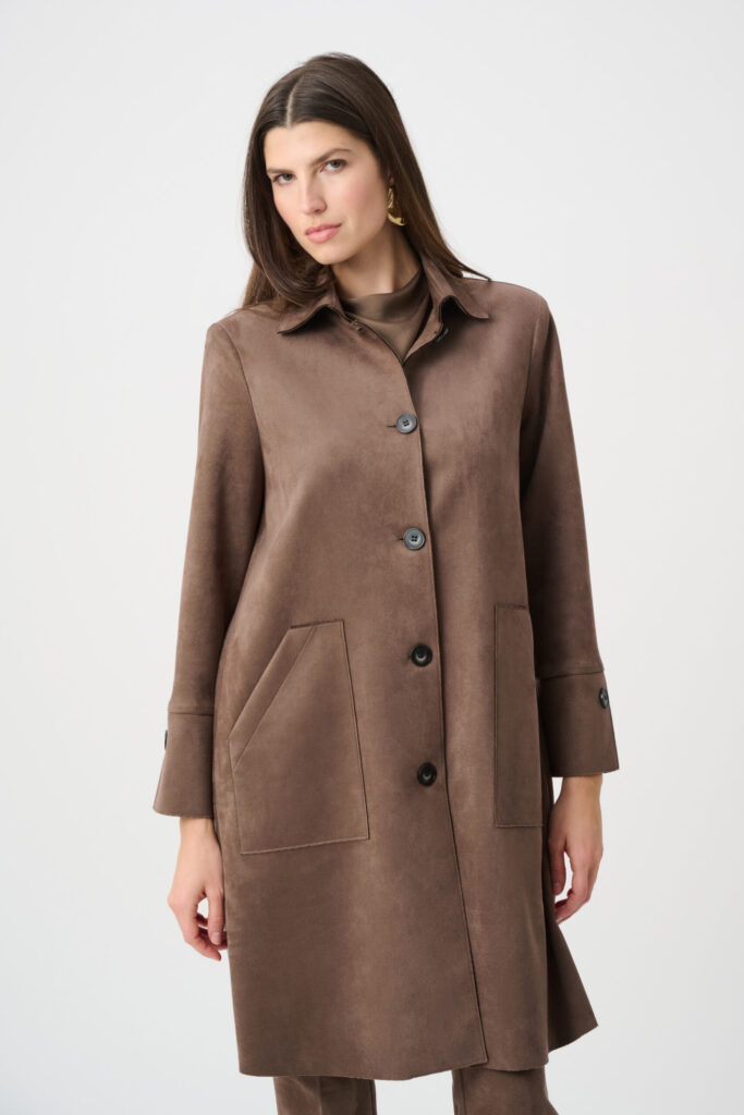 Joseph Ribkoff Scuba Suede Straight Coat