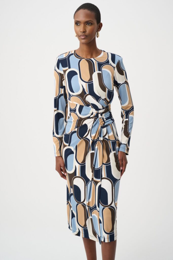 Joseph Ribkoff Silky Knit Printed Wrap Dress