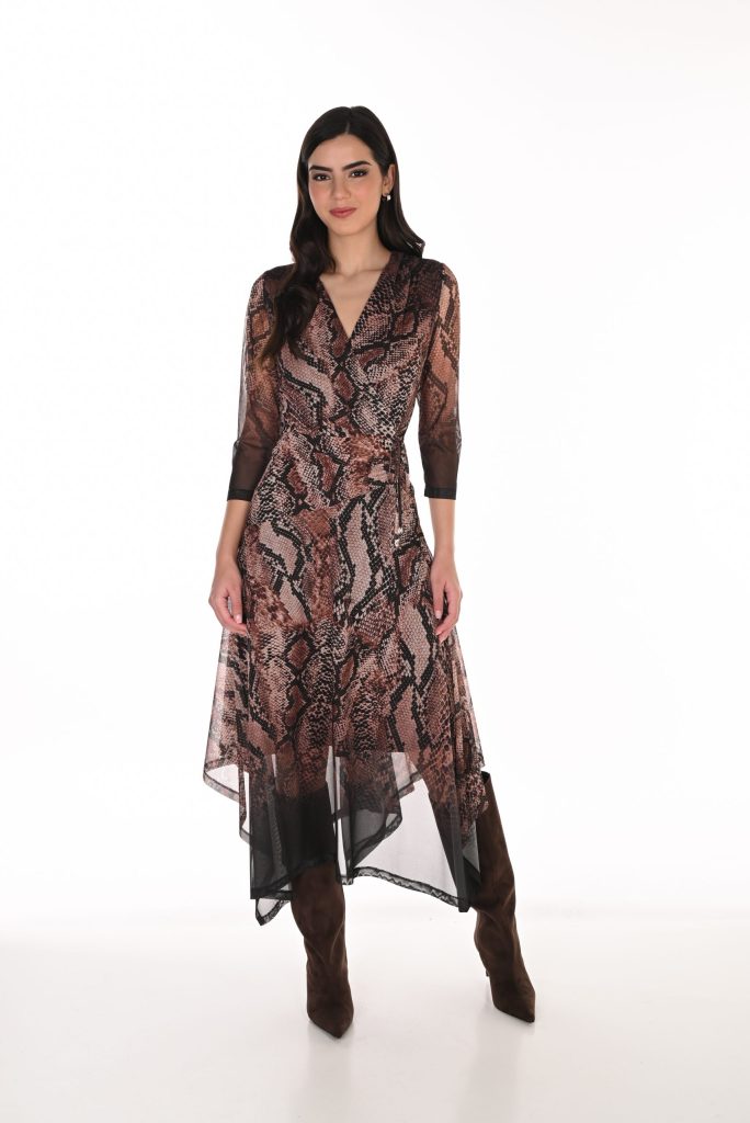 Frank Lyman Knit Dress – Brown