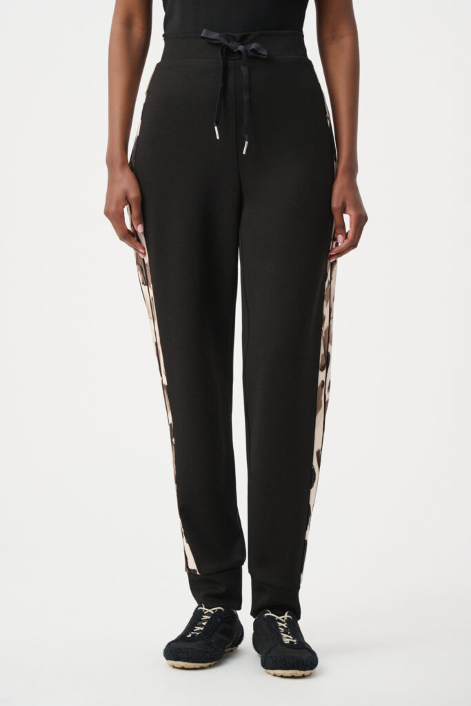 Joseph Ribkoff Scuba Jersey Animal trimmed Jogger Pants