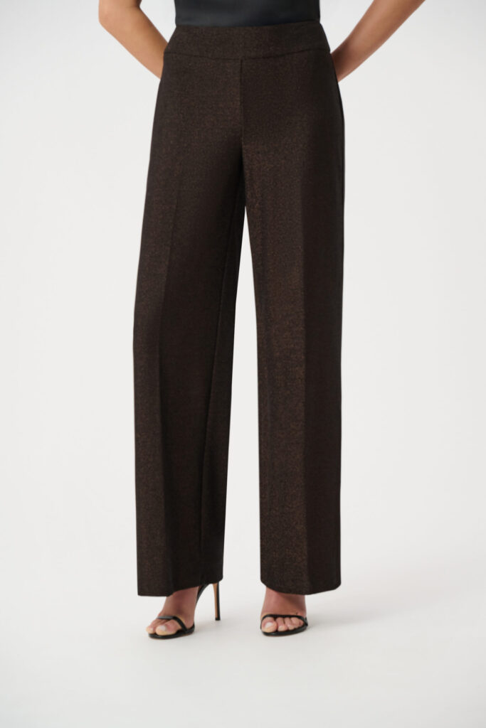 Joseph Ribkoff Signature | Sparkle Knit Wide Leg Pull-On Pants