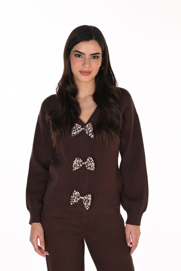 Frank Lyman KNIT CARDIGAN Mocha