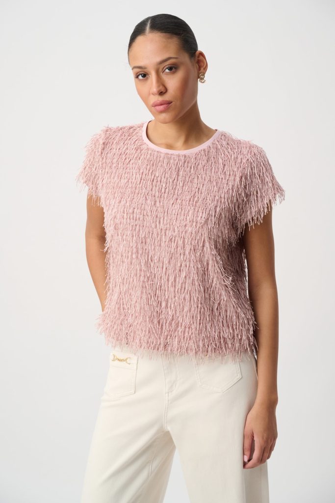 Joseph Ribkoff Novelty Fringe Top