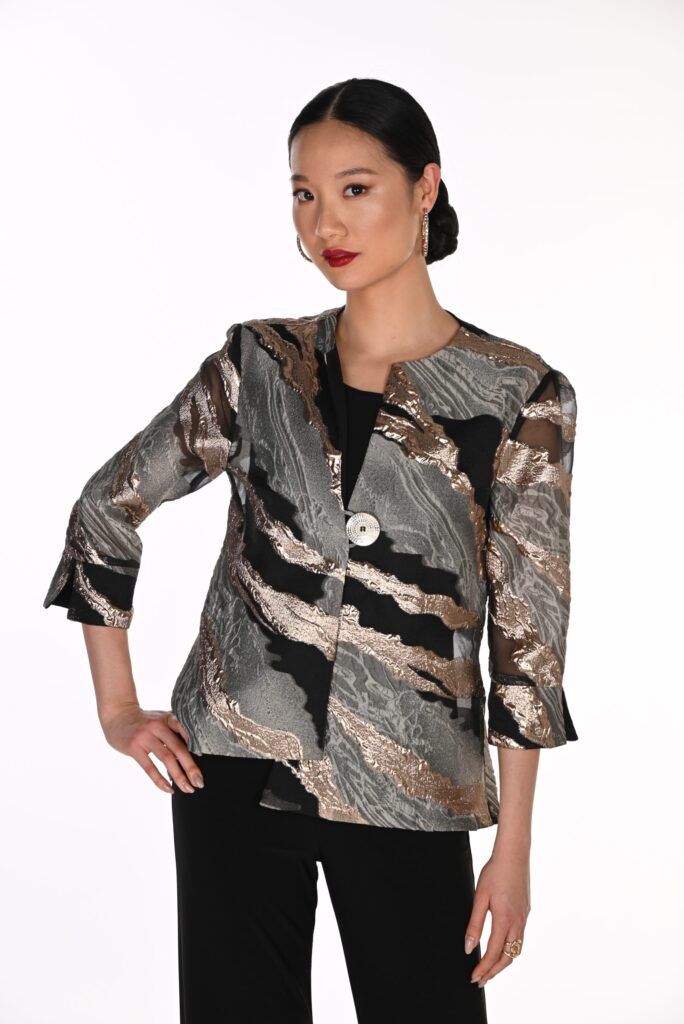 Frank Lyman Statement Jacket- Black/Gold