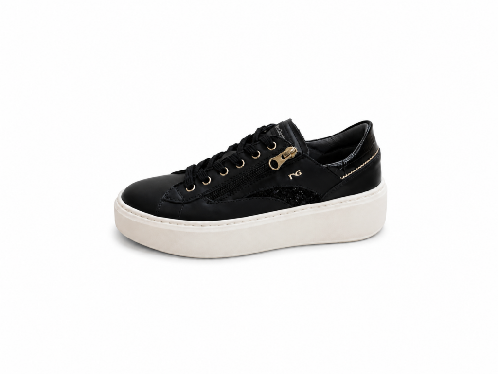 Nero Giardini Leather Trainers Black