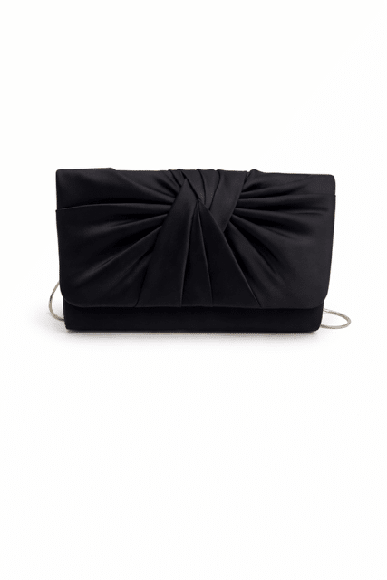 Failsworth Satin Clutch in Black