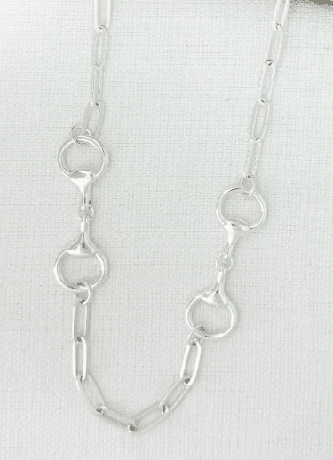 ENVY Horsebit Chain Necklace – Silver