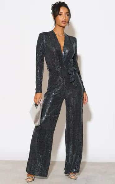 LIBBY LOVES TAYLOR JUMPSUIT IN GUNMETAL