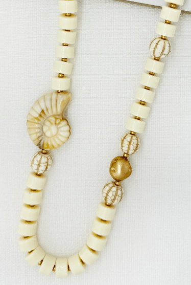 Envy Natural Shell Bead Necklace