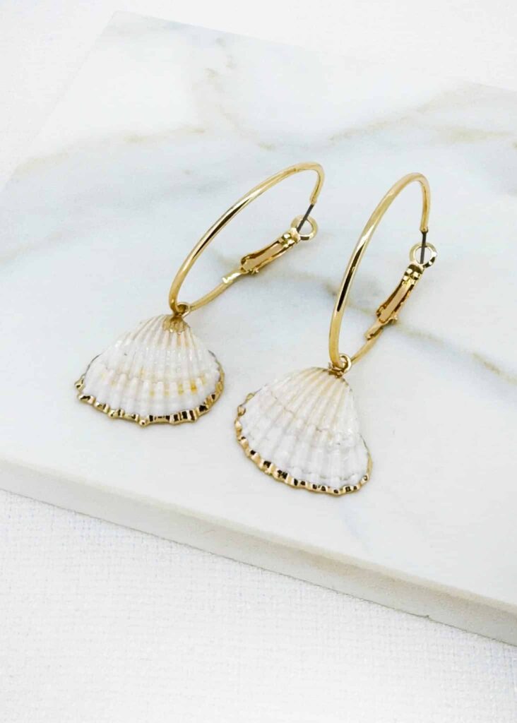 Envy Shell Hoop Earrings