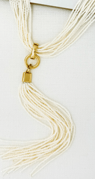 Envy Beaded Tassel Necklace