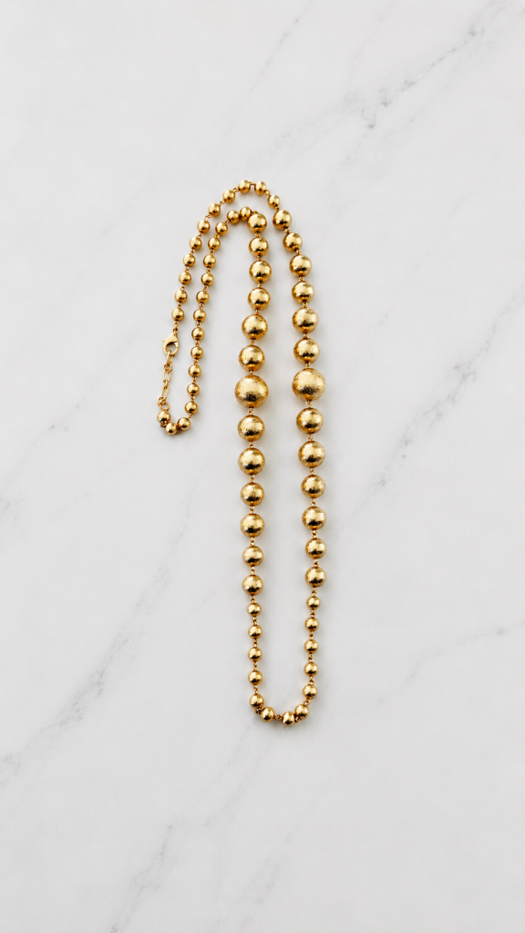 Envy Gold Graduated Bead Necklace