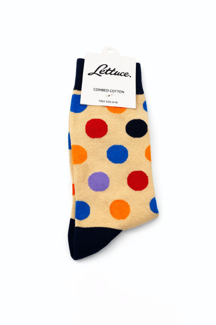 Cream Polka Dot Socks