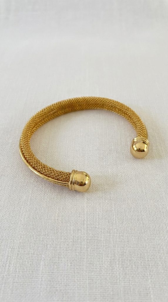 Envy Gold Textured Open Cuff Bracelet