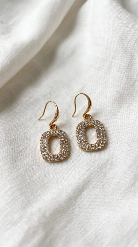 Envy Gold Crystal Geo Drop Earrings