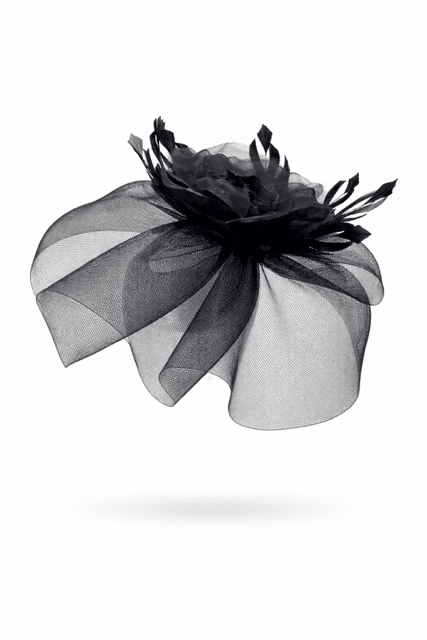 Black Rose with Net Fascinator by Failsworth