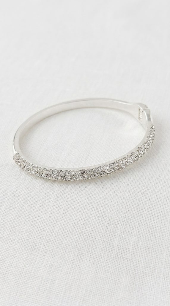 Envy Silver Sparkle Bangle Bracelet