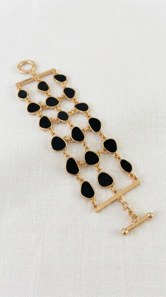 Envy Black & Gold Multi-Strand Bracelet
