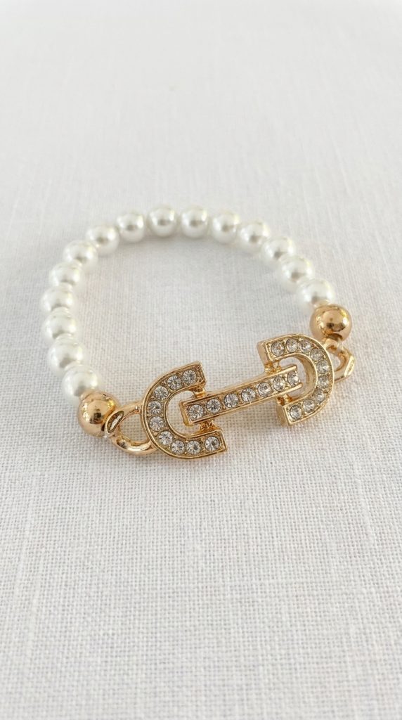 Envy Pearl & Gold Sparkle Bracelet