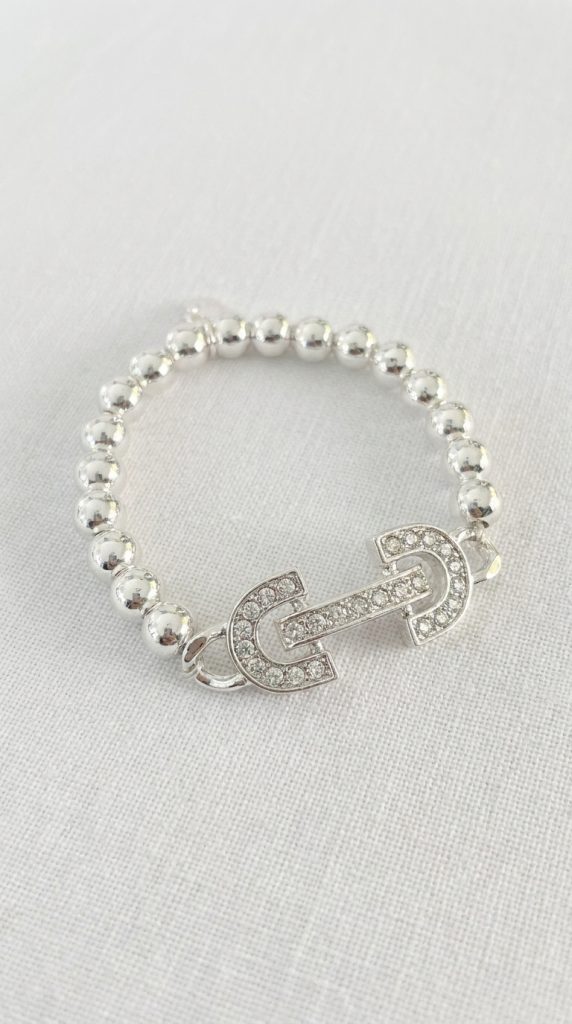 Envy Silver Sparkle Beaded Bracelet