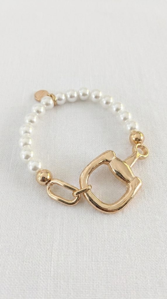 Envy Pearl & Gold Statement Bracelet