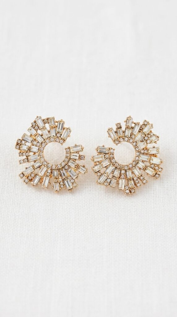 Envy Gold Radiance Crystal Statement Earrings