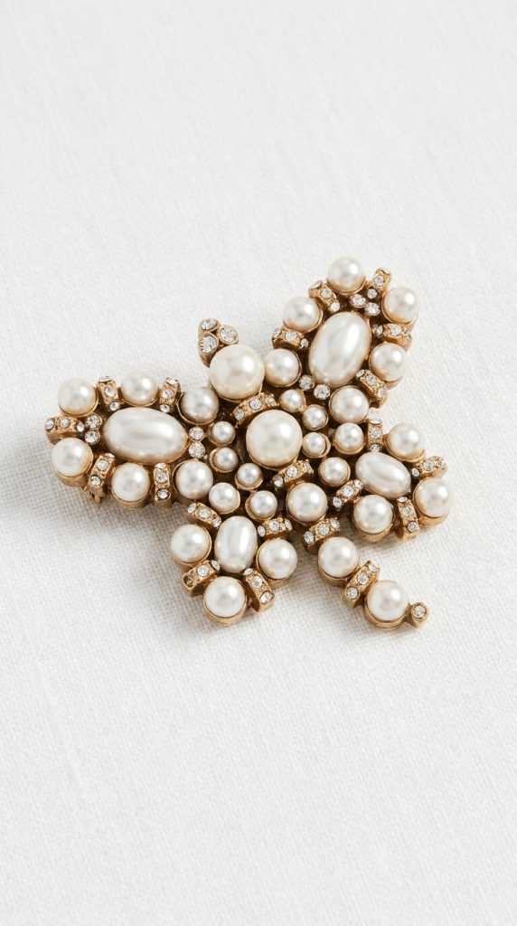 Envy Pearl-Effect Butterfly Brooch
