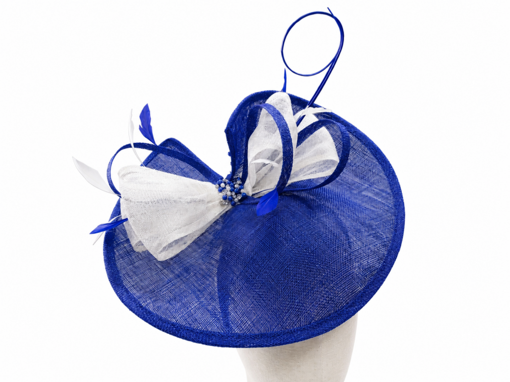 Boardmans Margot Royal Blue Sinamay Fascinator