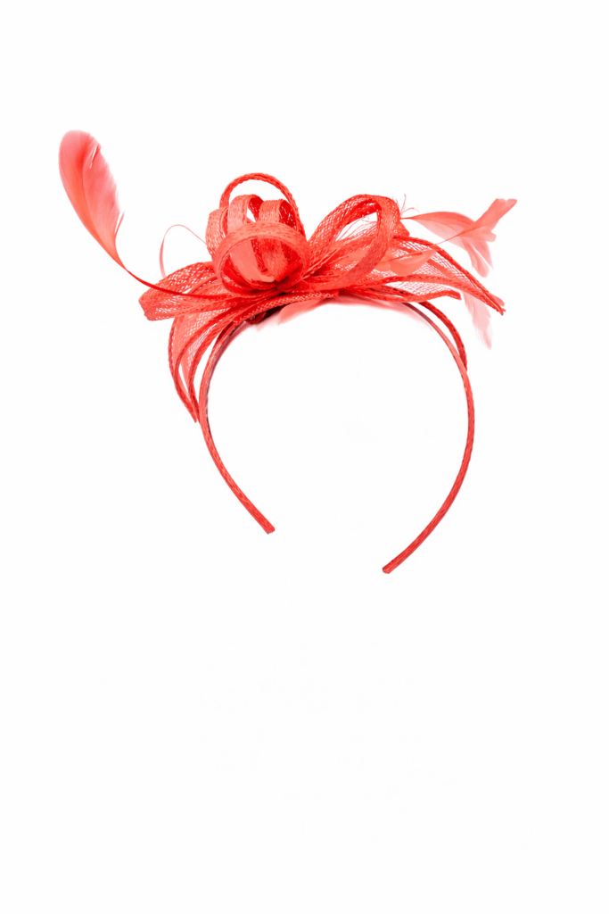 Failsworth Millinery Aliceband Sinamay Fascinator in Papaya