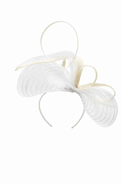 Failsworth Sinamay Fascinator In White