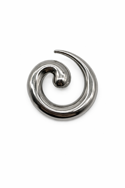 Love Rocks Silver Swirl Brooch 
