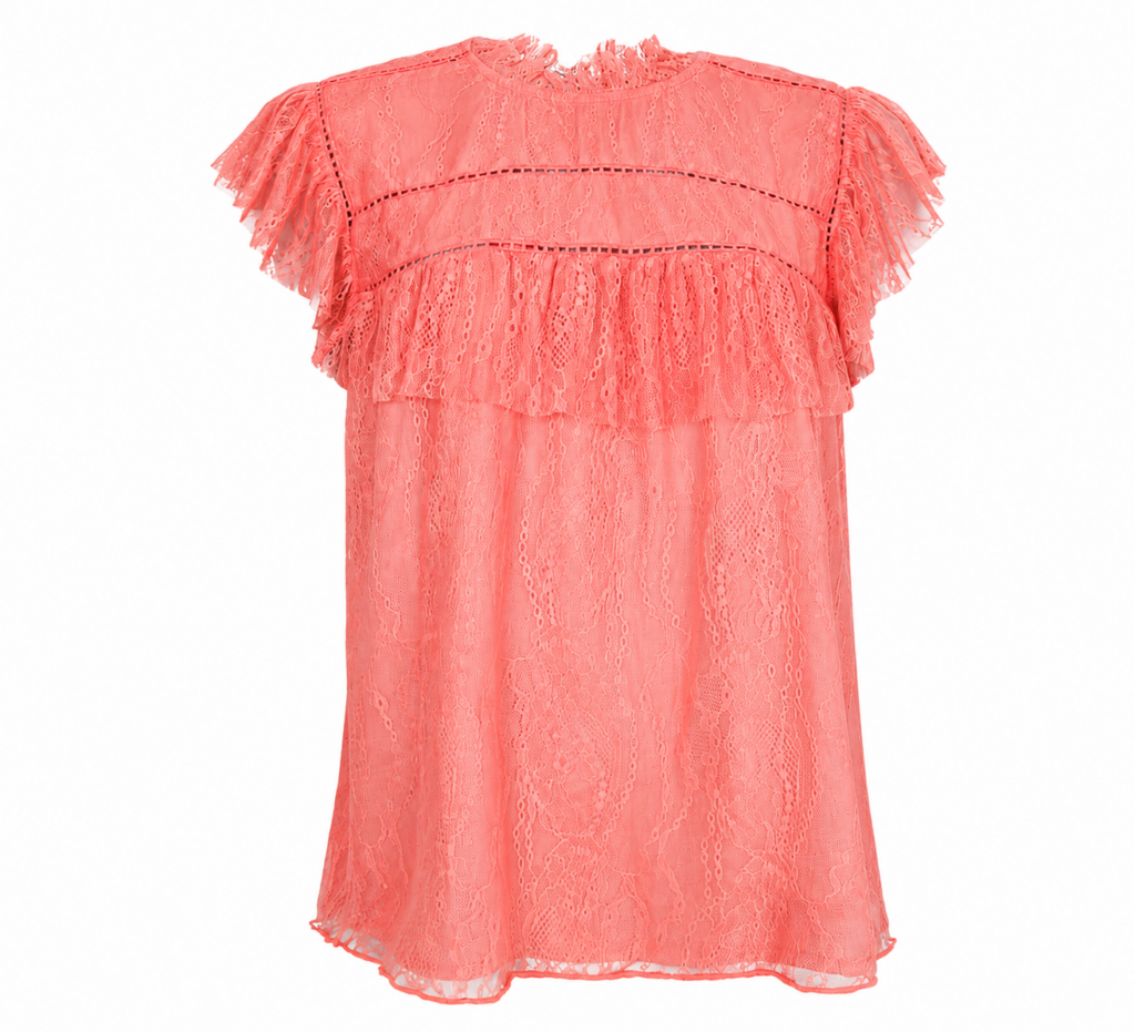 Black Colour Amilla Coral Lace Top