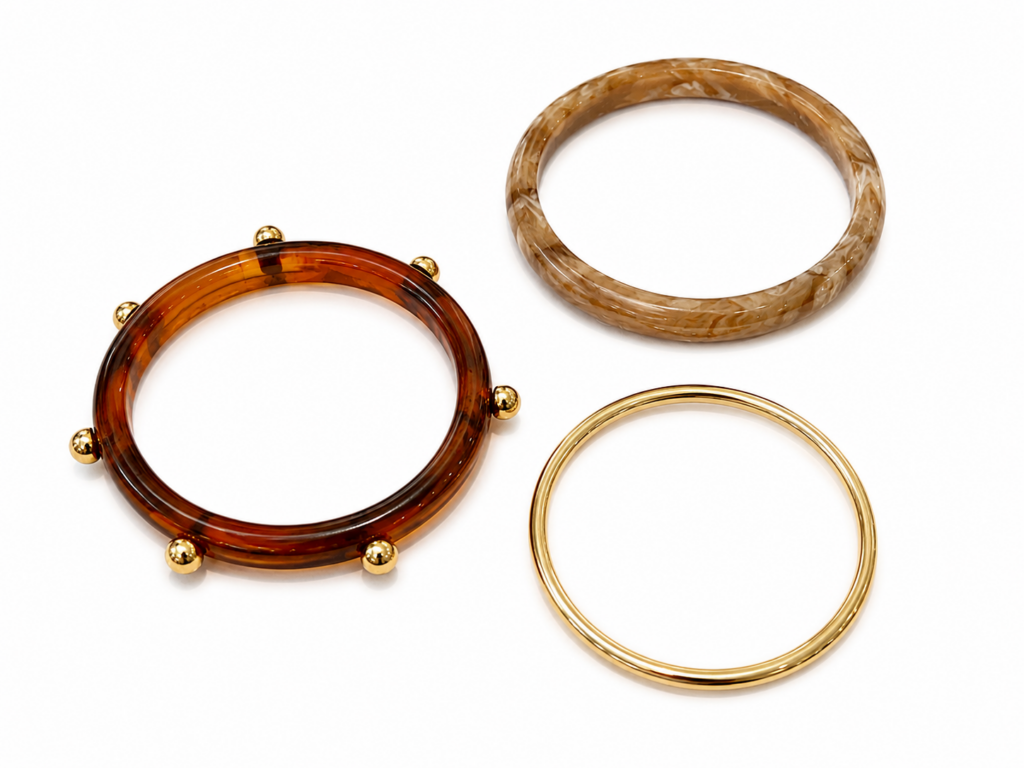 Zag Bijoux Three mixed Cafe Bangles