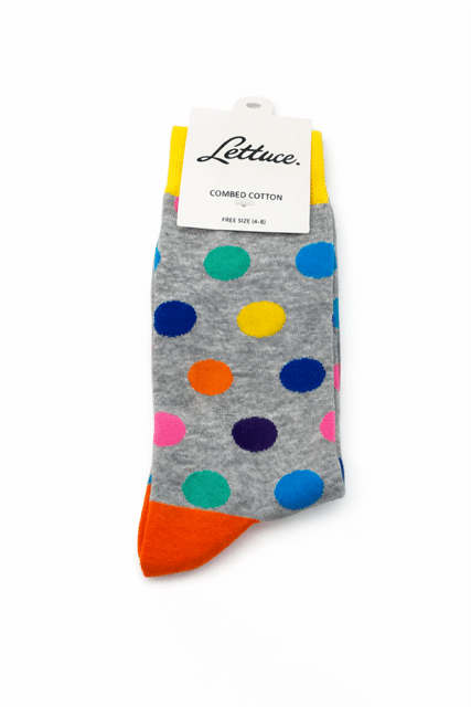 Grey Polka Dot Socks