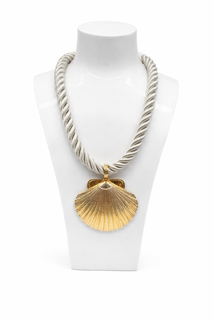 Love Rocks Clam on Cord Necklace