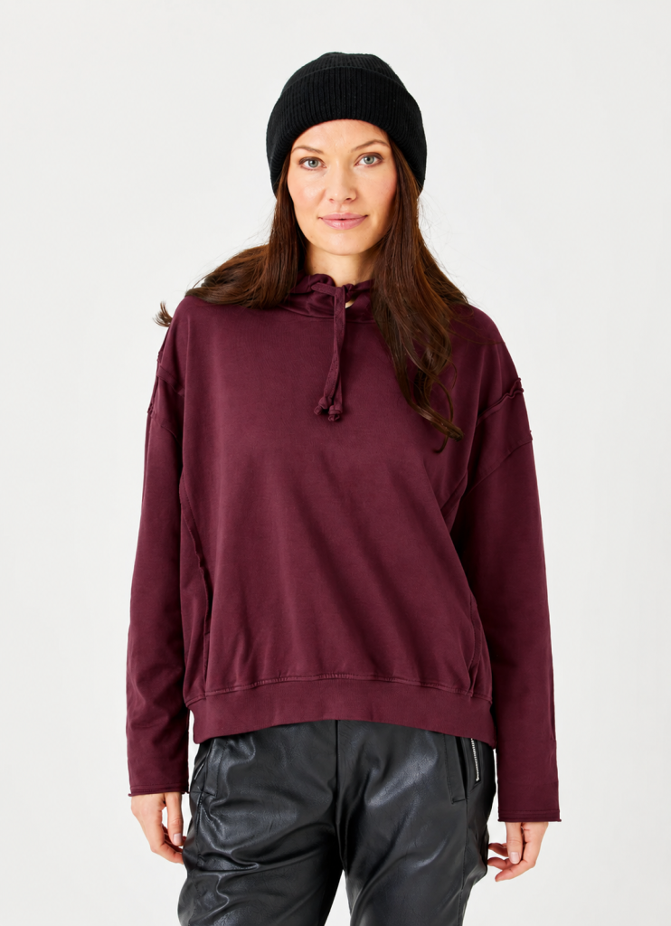 Suzy D Bentley Hoodie With Raw Edge Detail