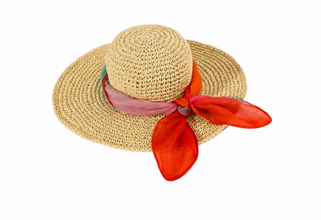 Lettuce Abstract Print Woven Sun Hat
