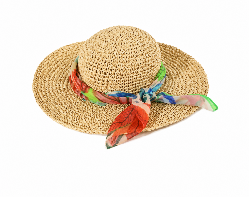 Lettuce Tropical Print Woven Sun Hat