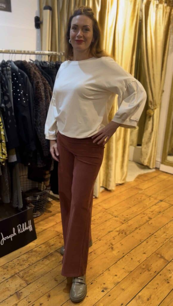 Suzy D ZIGGY CORD PANT IN SIENNA