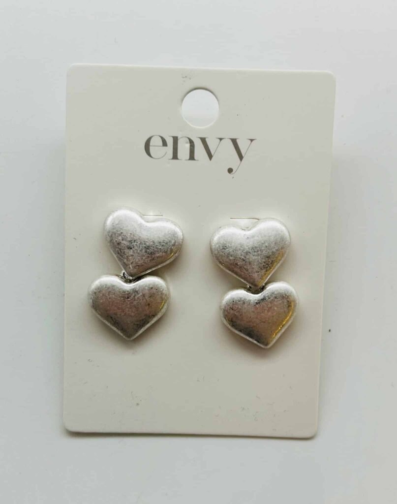 Envy Jewellery Silver Heart Earrings