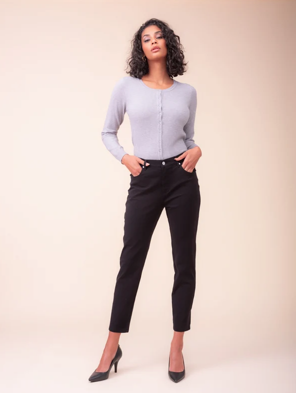 Alison Sheri Black Stretch 7/8 Jeans